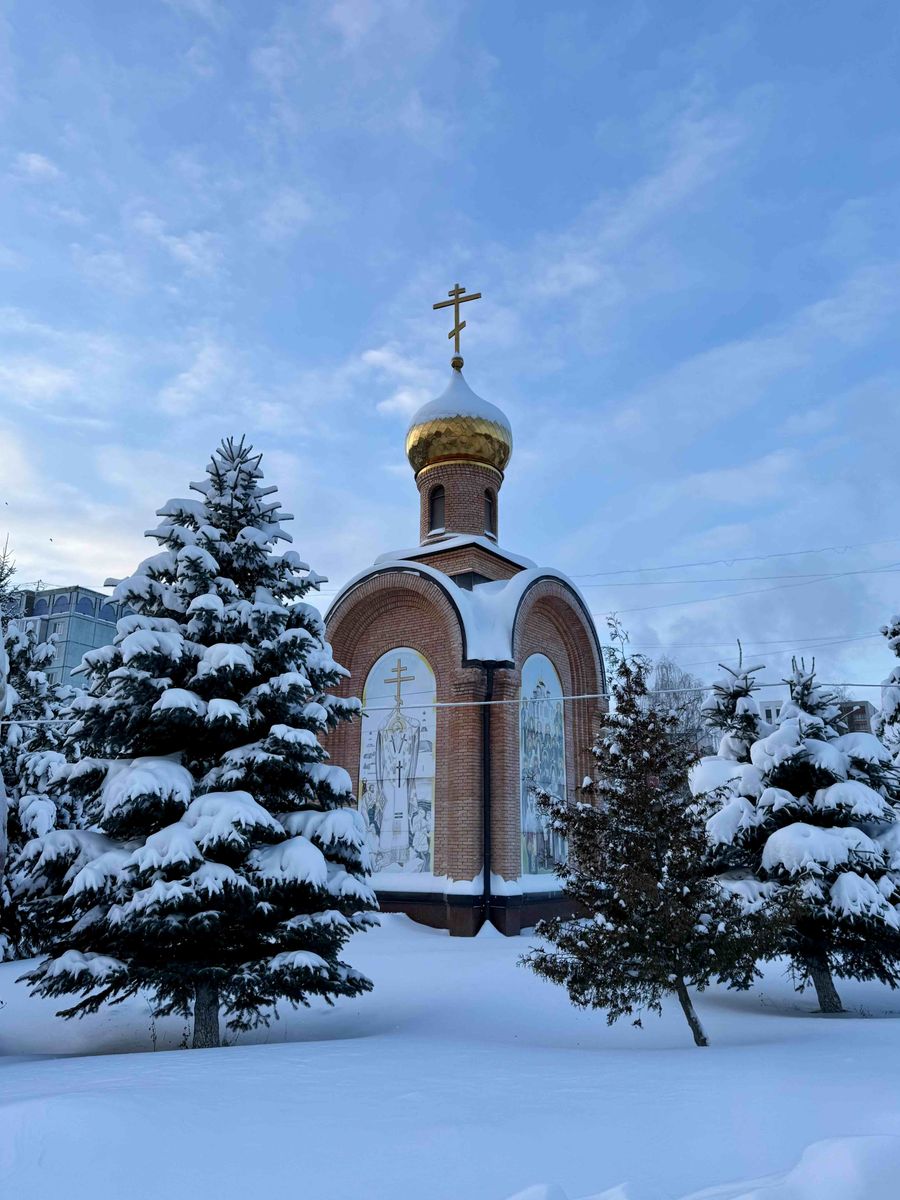 общий вид в ландшафте. Часовня Новомучеников и исповедников Церкви Русской, Сыктывкар (Сыктывкар, город, Республика Коми)