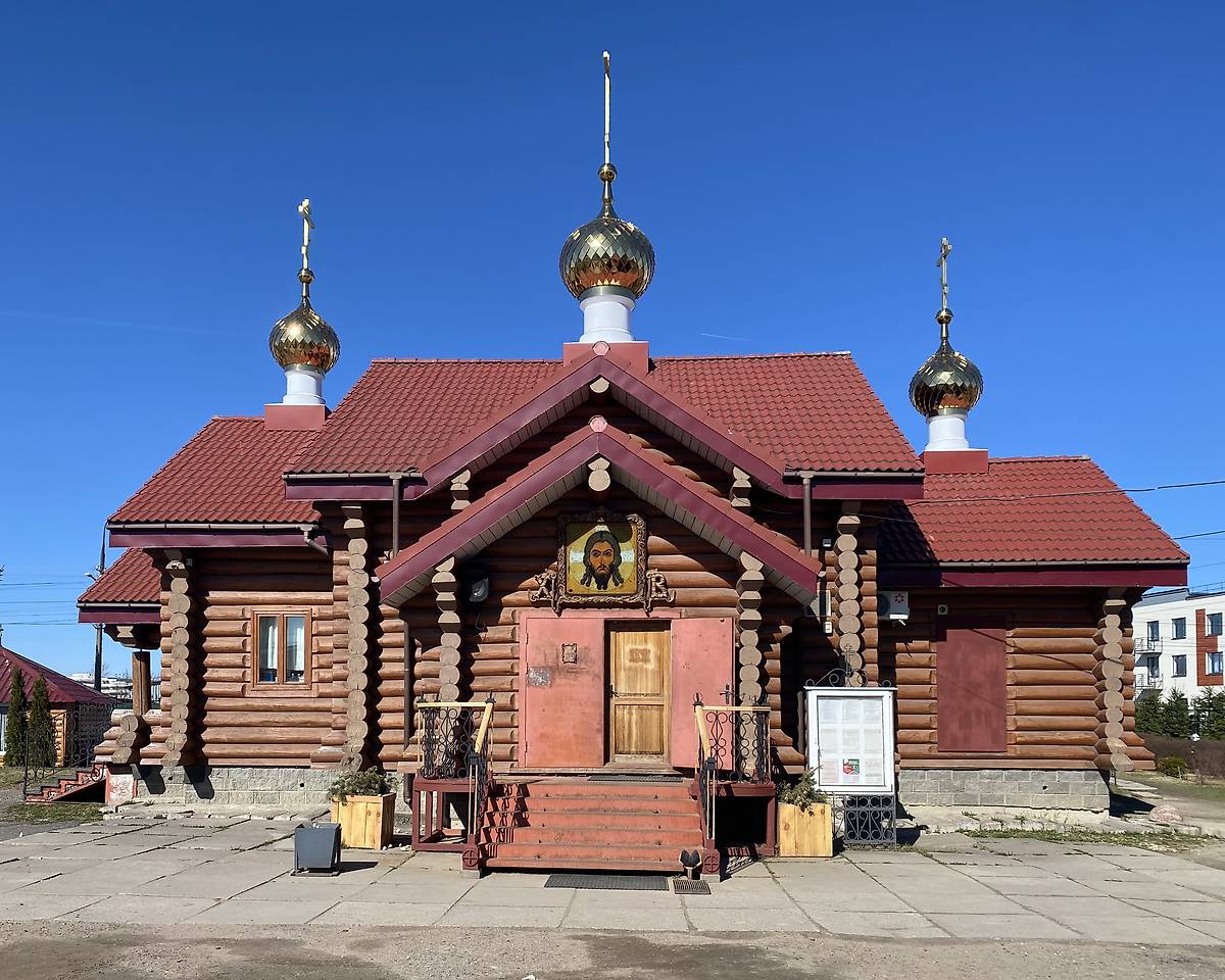 Южный фасад, фасады. Церковь Владимира равноапостольного, Коммунар (Гатчинский район, Ленинградская область)