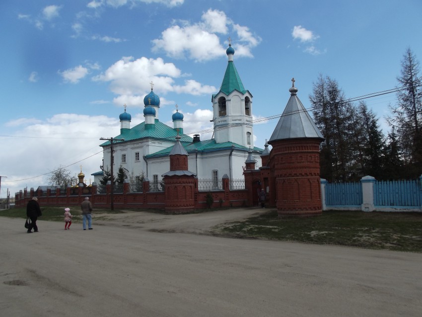 Боровский монастырь Похвалы Божией Матери, Боровское (Катайский район, Курганская область). общий вид в ландшафте