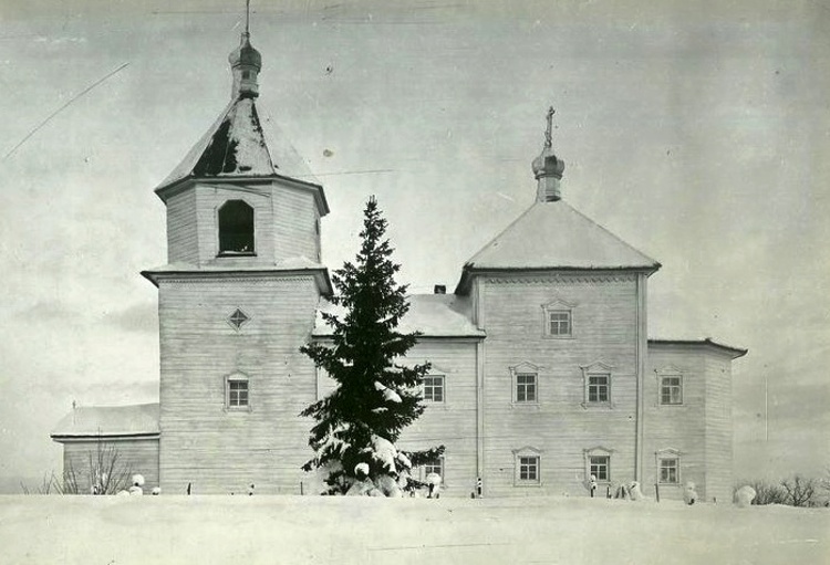 Церковь Георгия Победоносца, Каргиничи (Сергиевское), урочище (Подпорожский район, Ленинградская область). архивная фотография, Фото 1916 г. Госкаталог музейного фонда. Российский этнографический музей