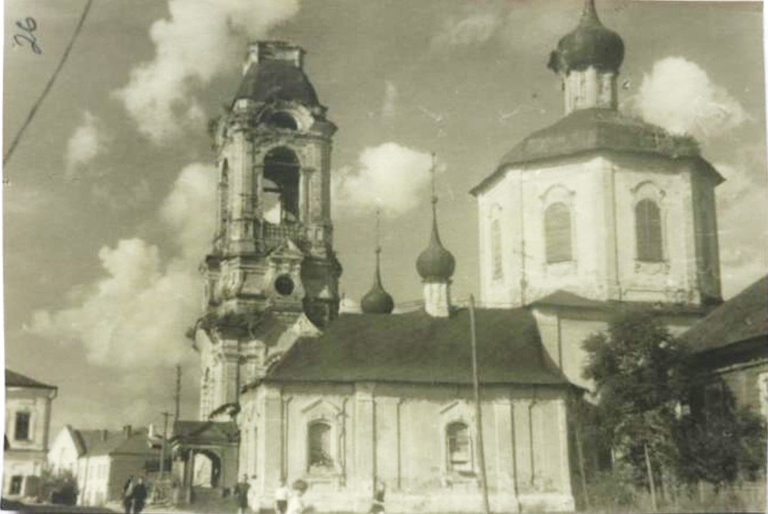 Церковь Входа Господня в Иерусалим, Торопец (Торопецкий район, Тверская область). архивная фотография, Фото 1950-х гг. из коллекции ГНИМА. (ГК № 19929556)