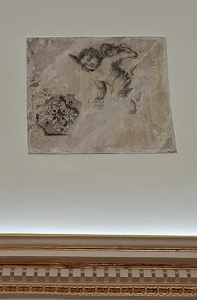 Расчищенный фрагмент росписи, интерьер и убранство. Домовая церковь Александра Невского в бывшем здании Министерства иностранных дел, Центральный район (Санкт-Петербург, г. Санкт-Петербург)