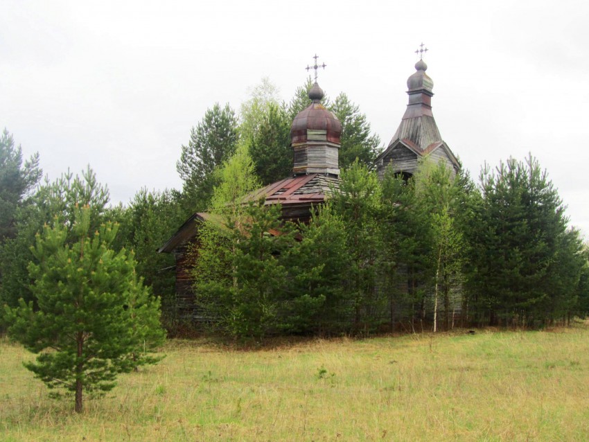 Церковь Николая Чудотворца, Болтинская, урочище (Шенкурский район, Архангельская область). фасады, вид с северо-востока