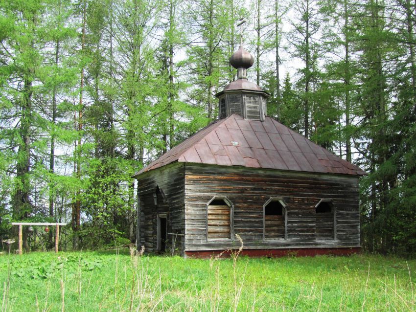 Иоанно-Богословский Варлаамиев Важский монастырь. Часовня Варлаама Важского, Смотраковская (Пинежка) (Шенкурский район, Архангельская область). фасады, вид с юга