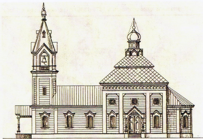Церковь Петра и Павла, Завод-Нырты (Сабинский район, Республика Татарстан). графика, Проект церкви. Из каталога-справочника 