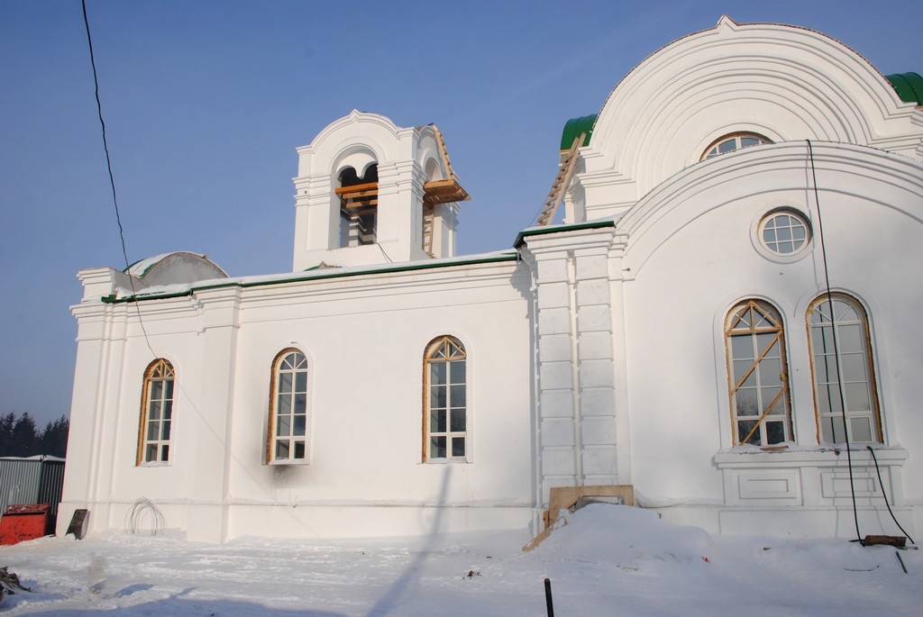 Собор Троицы Живоначальной, Колывань (Колыванский район, Новосибирская область). документальные фотографии, Фасад правого предела..