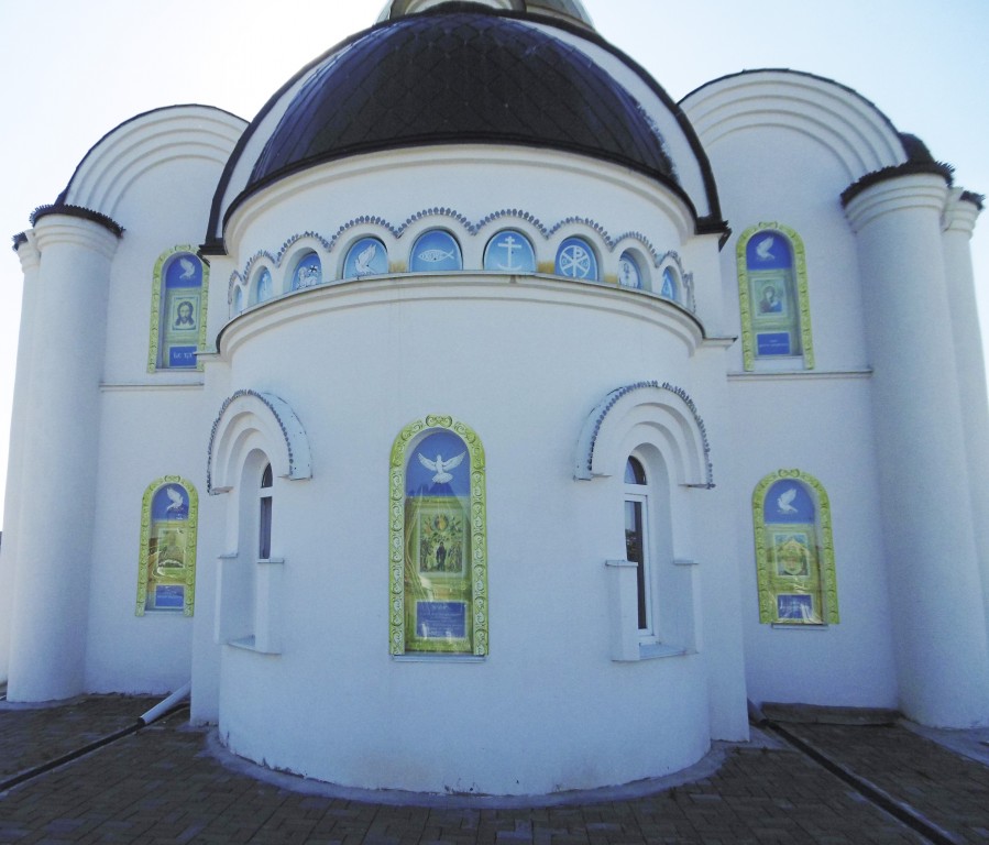 Церковь Вознесения Господня, Чесноковка (Уфимский район, Республика Башкортостан). архитектурные детали, Восточный фасад  церкви с апсидной частью