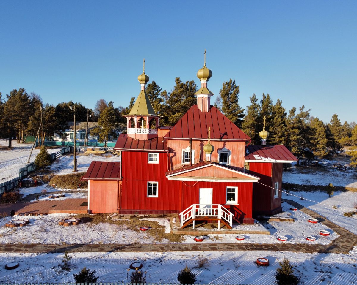 Церковь Уара Мученика, Тихоновка (Боханский район, Иркутская область). фасады, Вид с юга