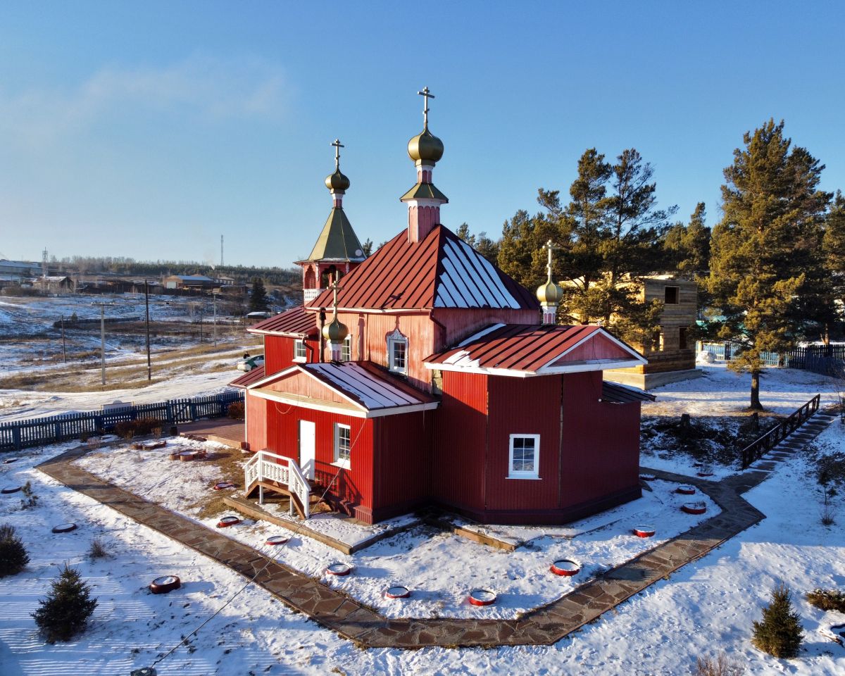 Церковь Уара Мученика, Тихоновка (Боханский район, Иркутская область). фасады, Вид с ЮВ