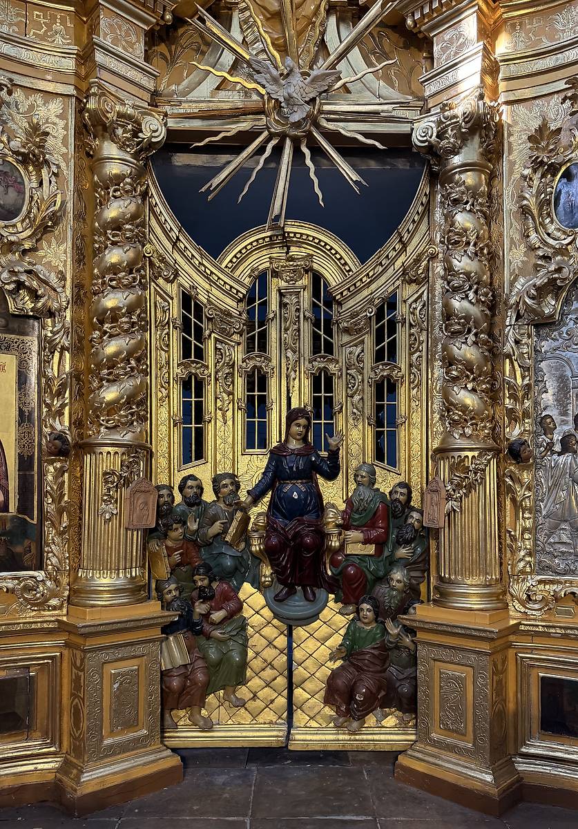 Царские врата главного иконостаса, интерьер и убранство. Церковь Рождества Христова, Нижнее Аблязово (Кузнецкий район и г. Кузнецк, Пензенская область)