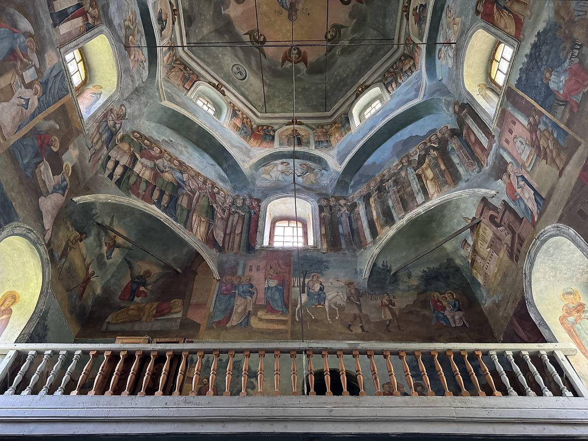 Западная стена главного объёма, интерьер и убранство. Церковь Преображения Господня, Радищево (Кузнецкий район и г. Кузнецк, Пензенская область)