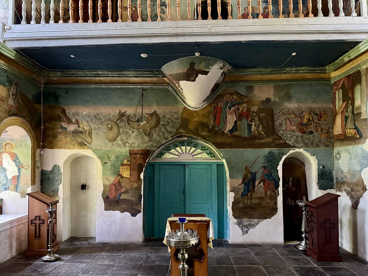 Западная стена четверика, интерьер и убранство. Церковь Преображения Господня, Радищево (Кузнецкий район и г. Кузнецк, Пензенская область)