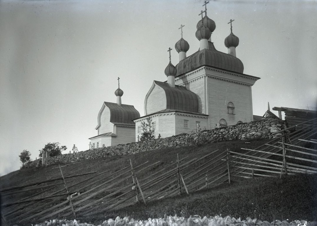 Храмовый комплекс Ольховского погоста, Андроновская (Каргопольский район, Архангельская область). архивная фотография, Фотограф К.Ф. Некрасов; Госкаталог №17423133; http://onegaonline.ru/