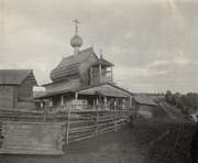 Часовня Георгия Победоносца, Часовня на фото К. Ф. Некрасова (?) 1911-1913 гг. Государственный исторический музей, ГИМ 82183/516<br>, Нижние Маркомусы, урочище, Плесецкий район, Архангельская область