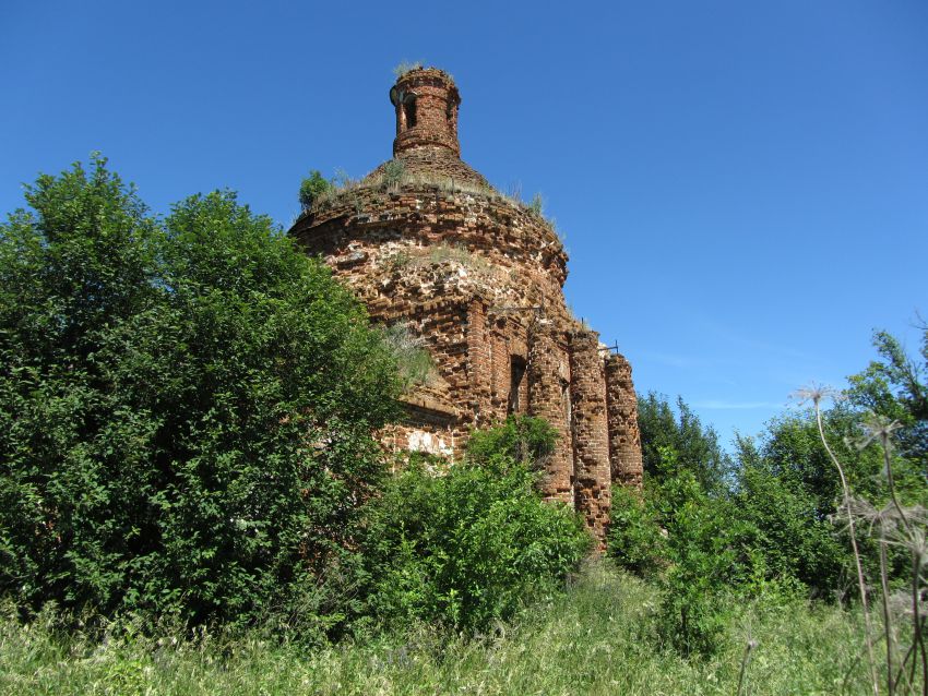 Церковь Сергия Радонежского, Шнаево (Городищенский район, Пензенская область). общий вид в ландшафте