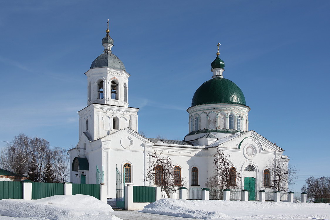 Мишкино. Церковь Троицы Живоначальной. фасады, Вид с юго-запада