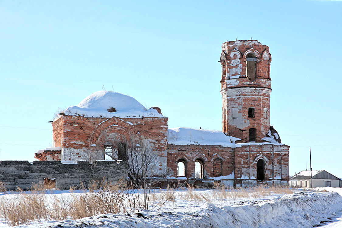 Церковь Троицы Живоначальной, Островное (Мишкинский район, Курганская область). фасады, Вид с севера