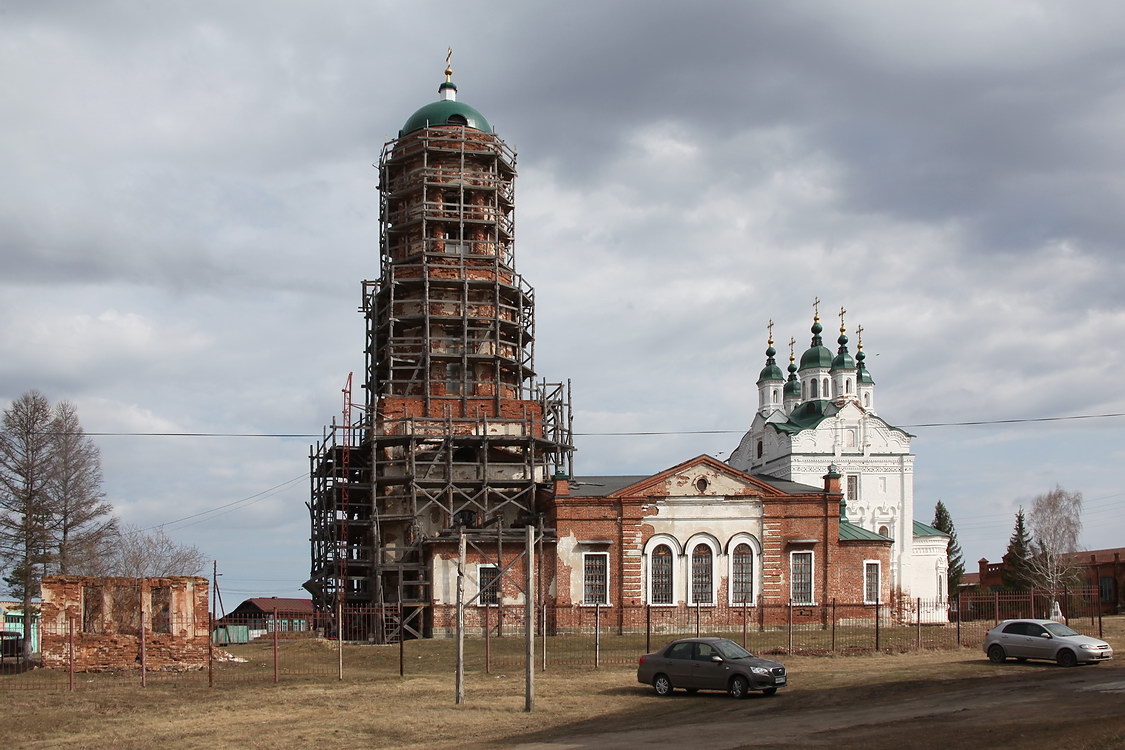 Церковь Рождества Иоанна Предтечи, Широковское (Далматовский район, Курганская область). фасады, Вид с юго-запада