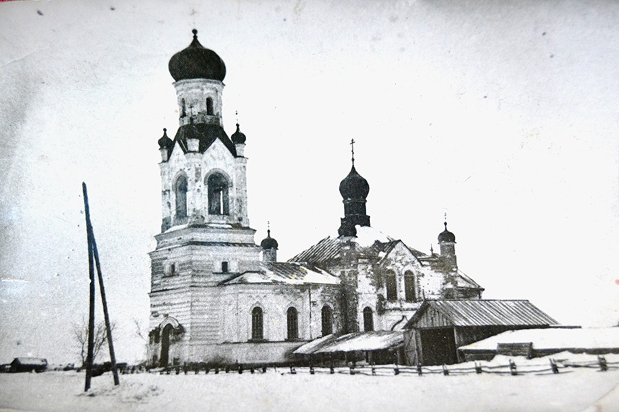 Глубокое. Церковь Владимирской иконы Божией Матери. архивная фотография, Старинное фото из архива иерея Сергия Нуртдинова