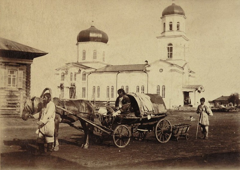Церковь Троицы Живоначальной, Чаши (Каргапольский район, Курганская область). архивная фотография, Фото 1895 года из фондов Курганского областного краеведческого музея