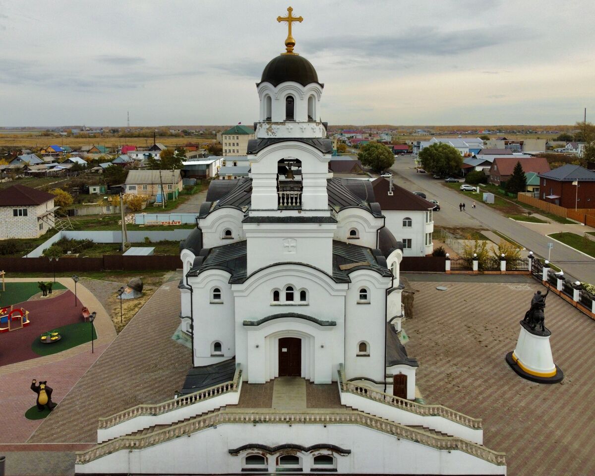 Церковь Рождества Христова (новая), Частоозерье (Частоозерский район, Курганская область). фасады, Вид с ЮЗ