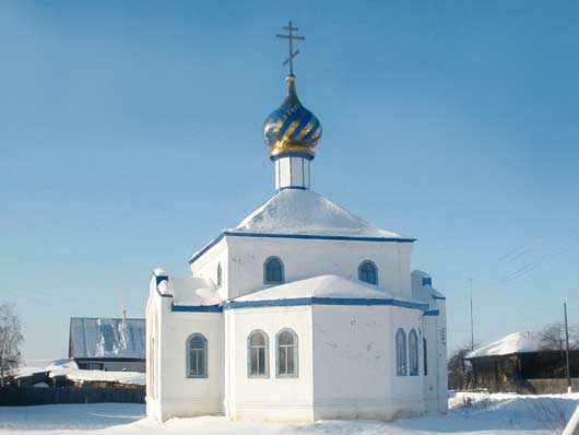 Церковь Вознесения Господня, Минино (Исетский район, Тюменская область). фасады, Cело Минино Исетского района Храм в честь Вознесения Господня