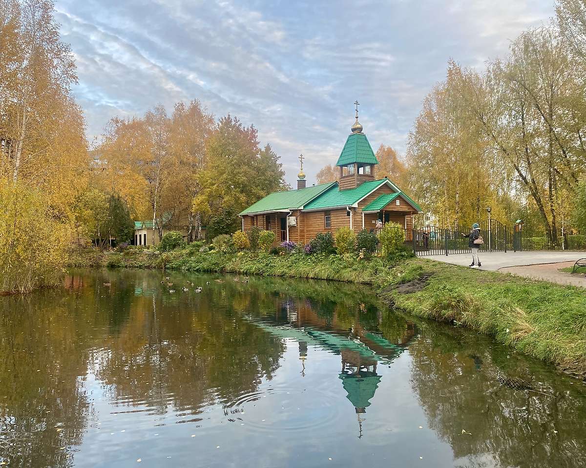 Вид с запада, фасады. Церковь Всех Святых, в земле Российской просиявших (временная), Тюмень (Тюмень, город, Тюменская область)