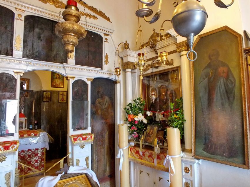 Монастырь Богородицы Влахерны в Канони, Керкира (Κέρκυρα), о. Корфу (Ионические острова (Ιονίων Νήσων), Греция). интерьер и убранство