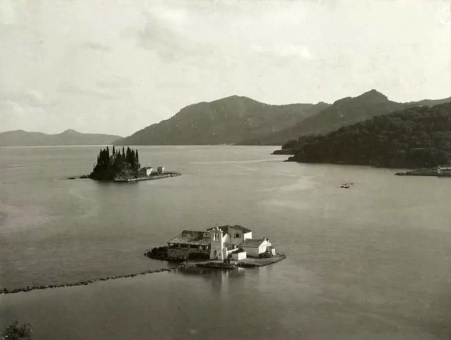 Монастырь Богородицы Влахерны в Канони, Керкира (Κέρκυρα), о. Корфу (Ионические острова (Ιονίων Νήσων), Греция). архивная фотография, Фото 1903 года