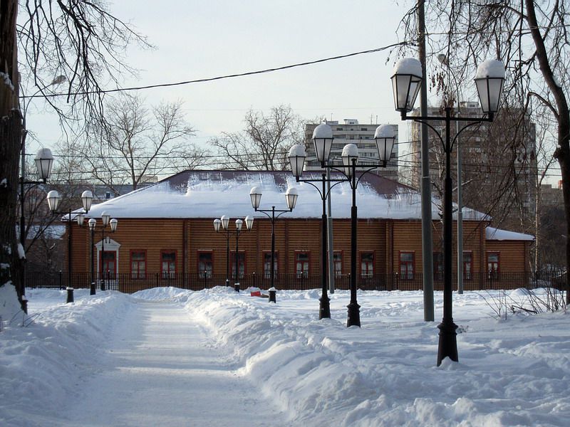 Преображенское. Церковь Алексия, митрополита Московского и Иннокентия Иркутского при бывшей митрополичьей даче в Черкизове. общий вид в ландшафте