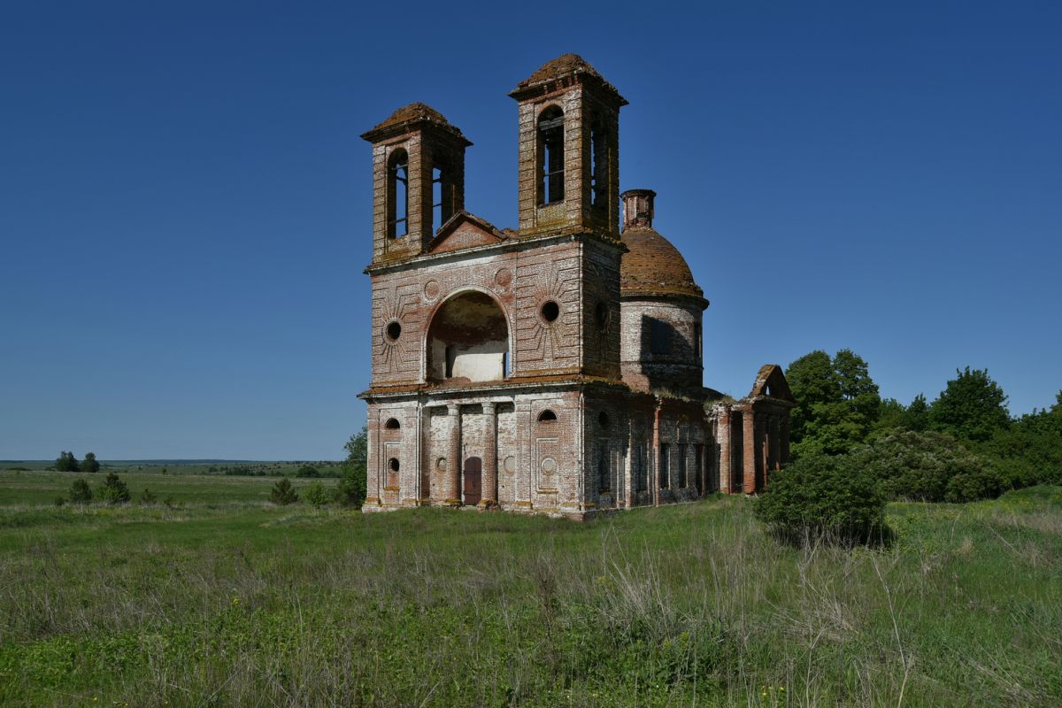 Церковь Михаила Архангела, Порошино (Пачелмский район, Пензенская область). фасады, Вид с юго-запада