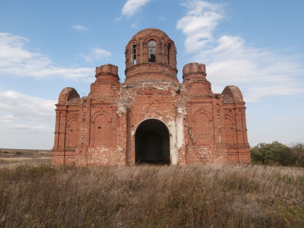 Церковь Михаила Архангела, Александро-Васильевка, урочище (Мокшанский район, Пензенская область). фасады, Вид на главный вход (западная стена)