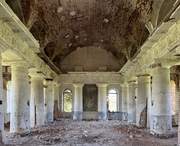 Церковь иконы Божией Матери "Знамение", Средний неф, вид от входа<br>, Знаменское, Мокшанский район, Пензенская область