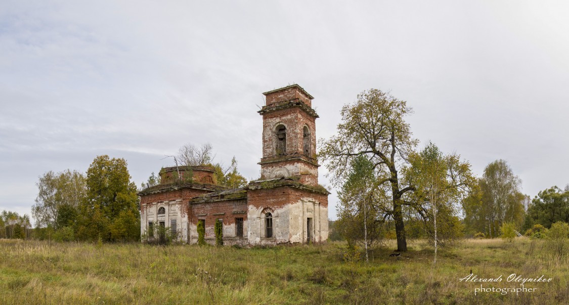 Чернопоселье. Церковь Николая Чудотворца. общий вид в ландшафте