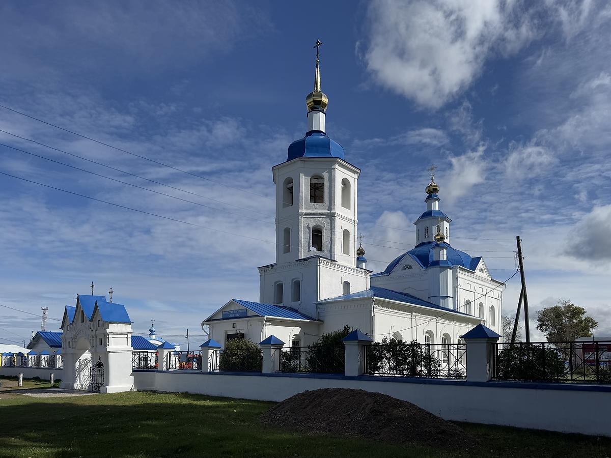 Вид с юго-запада, фасады. Церковь Благовещения Пресвятой Богородицы, Кудара (Кабанский район, Республика Бурятия)