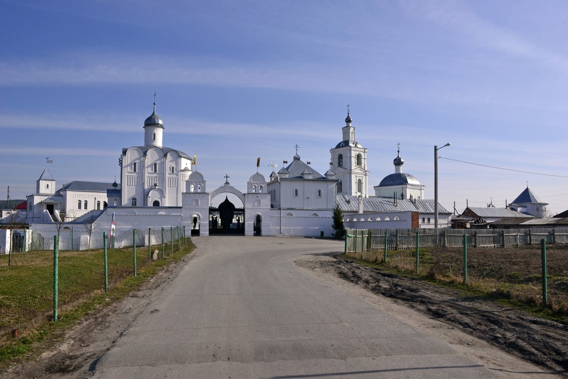 Арское. Храмовый комплекс. Церкви Богоявления Господня и Ксении Петербургской. общий вид в ландшафте