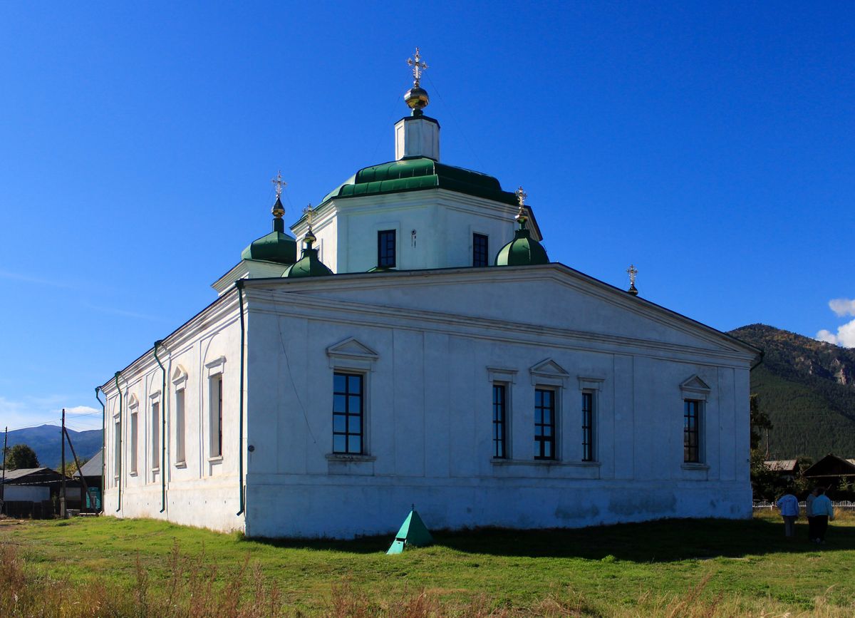 Вид с северо-востока, фасады. Церковь Преображения Господня, Баргузин (Баргузинский район, Республика Бурятия)