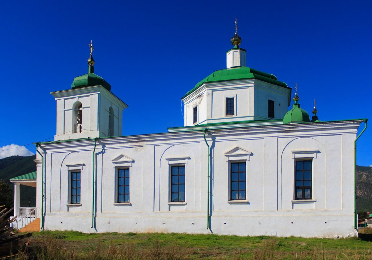Южный фасад, фасады. Церковь Преображения Господня, Баргузин (Баргузинский район, Республика Бурятия)