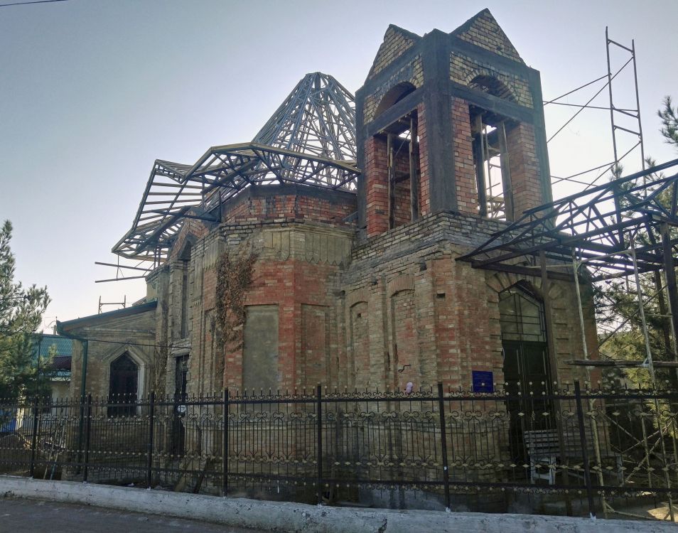 Янги-Чиназ (Русский Чиназ). Церковь Александра Куштского. документальные фотографии, Восстановление Храма вида близкого к первоначальному