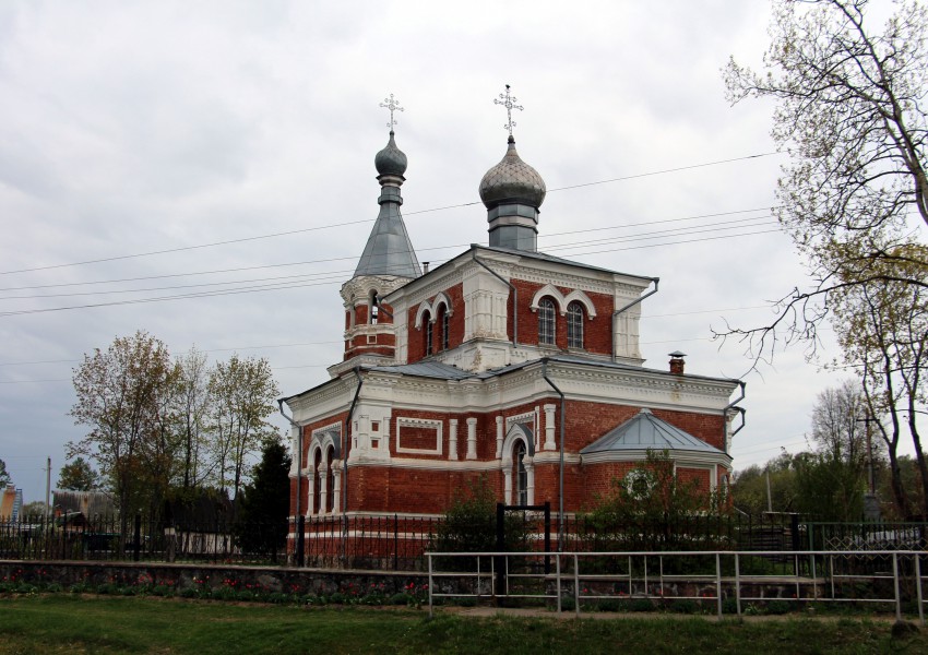Церковь Вознесения Господня, Лужесно (Витебский район, Беларусь, Витебская область). общий вид в ландшафте