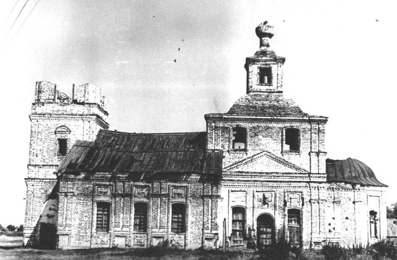 Кабаново. Церковь Покрова Пресвятой Богородицы. архивная фотография, Фото из паспорта ОКН, 1975