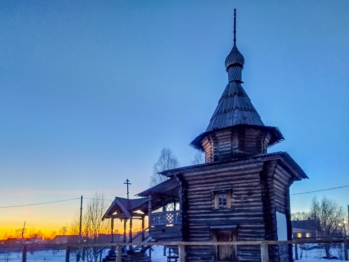 Часовня Тихвинской иконы Божией Матери, Обозерский (Плесецкий район, Архангельская область). фасады