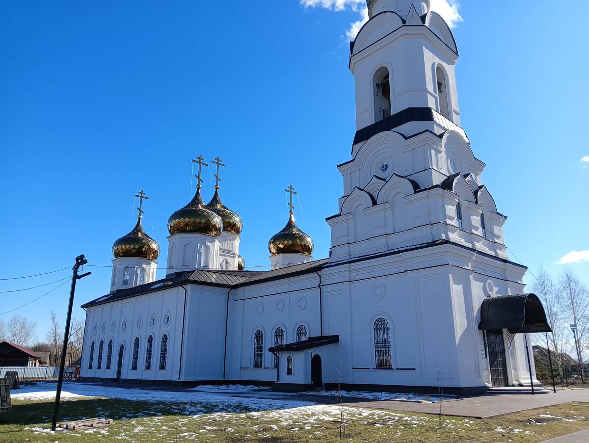 Церковь Воскресения Христова, Пушкино (Ромодановский район, Республика Мордовия). общий вид в ландшафте, Пушкино. Церковь Воскресения Христова