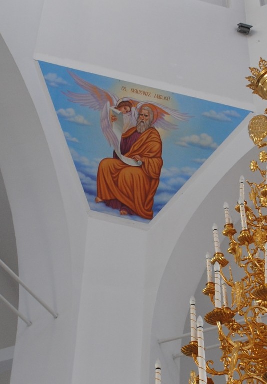 Церковь Казанской иконы Божией Матери, Новосибирск (Новосибирск, город, Новосибирская область). интерьер и убранство, Евангелист Матфей. Роспись