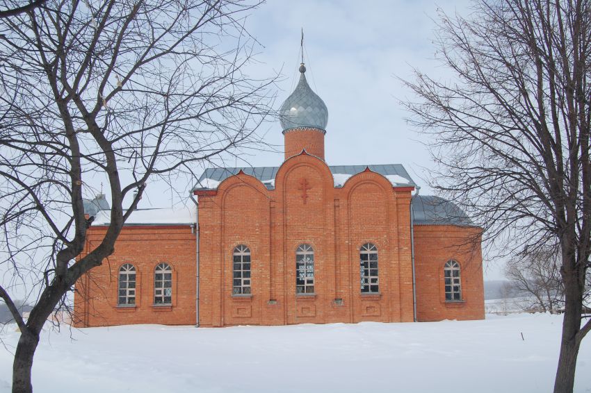 Церковь Воскресения Христова, Большая Елховка (Лямбирский район, Республика Мордовия). общий вид в ландшафте