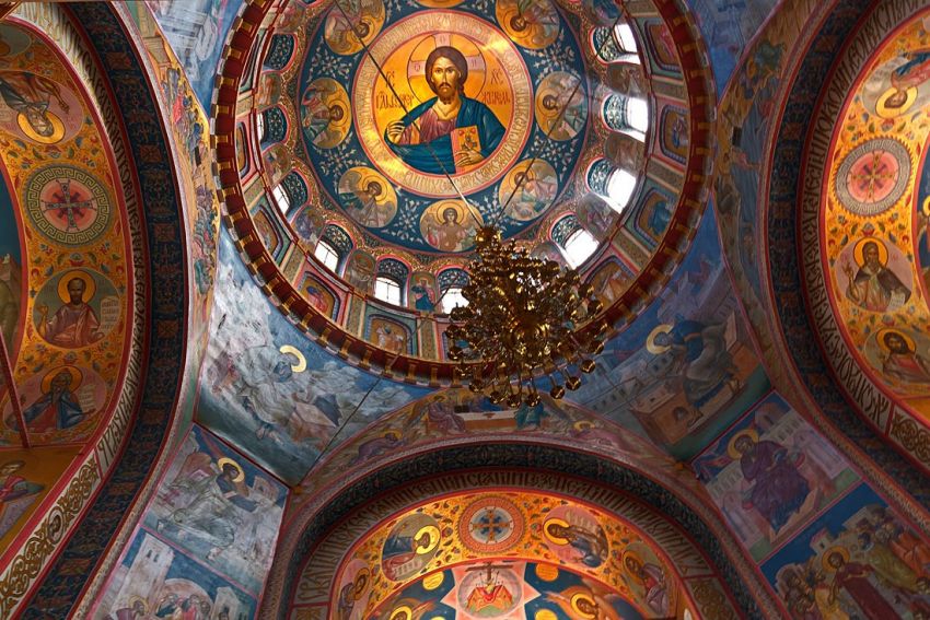 Троицкая Симеонова обитель милосердия. Собор Троицы Живоначальной, Саракташ (Саракташский район, Оренбургская область). интерьер и убранство, Роспись купола собора 
