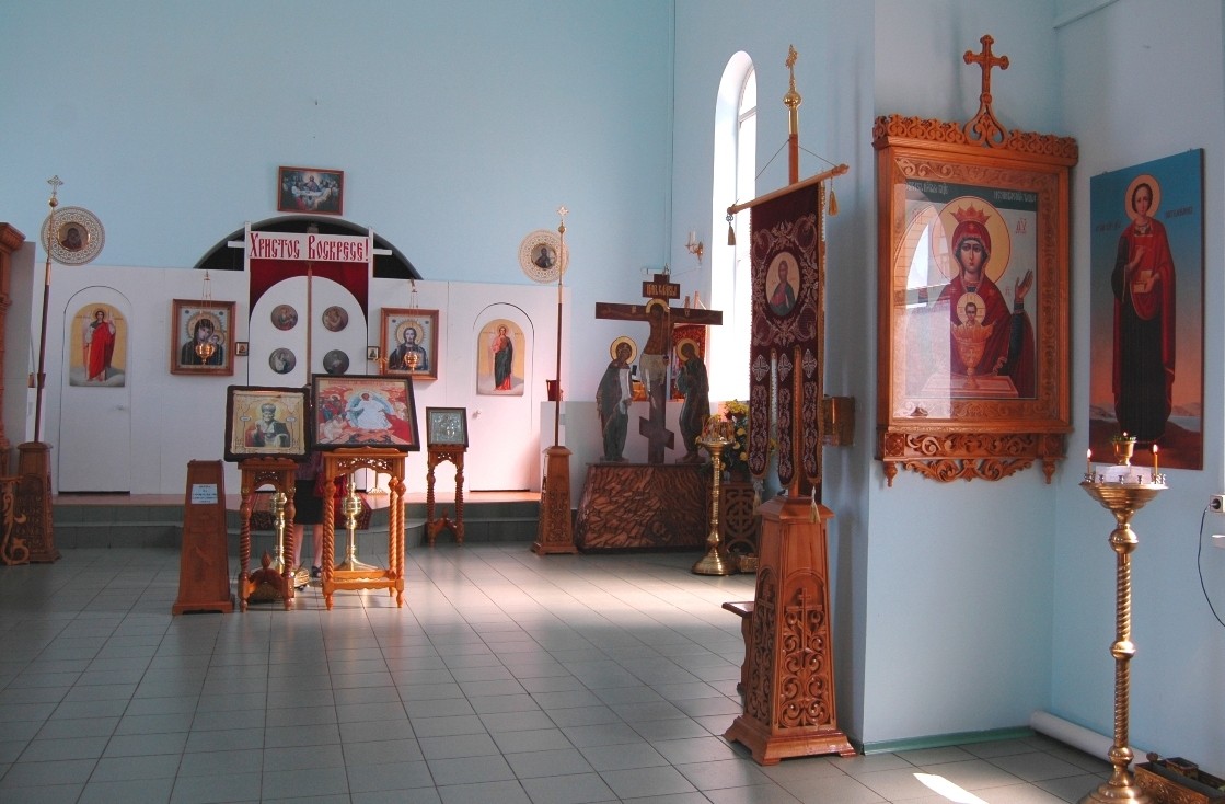 Церковь Преображения Господня, Бузулук (Бузулукский район, Оренбургская область). интерьер и убранство,  Фрагмент интерьера Преображенской церкви в Бузулуке Оренбургской области 
