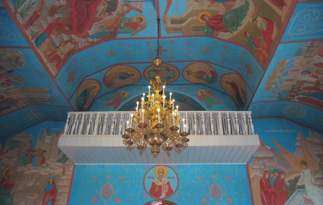 Кафедральный собор Николая Чудотворца, Бузулук (Бузулукский район, Оренбургская область). интерьер и убранство, Хоры и фрагмент настенной  росписи и свода  Никольского  собора в Бузулуке