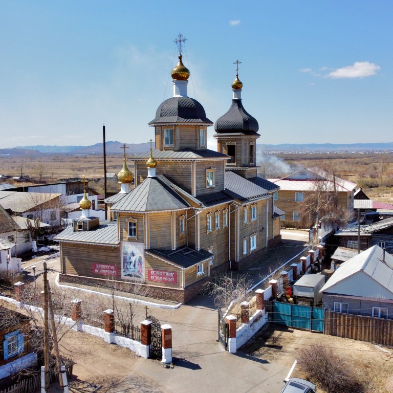 Церковь Вознесения Господня, Улан-Удэ (Улан-Удэ, город, Республика Бурятия). фасады, С воздуха 