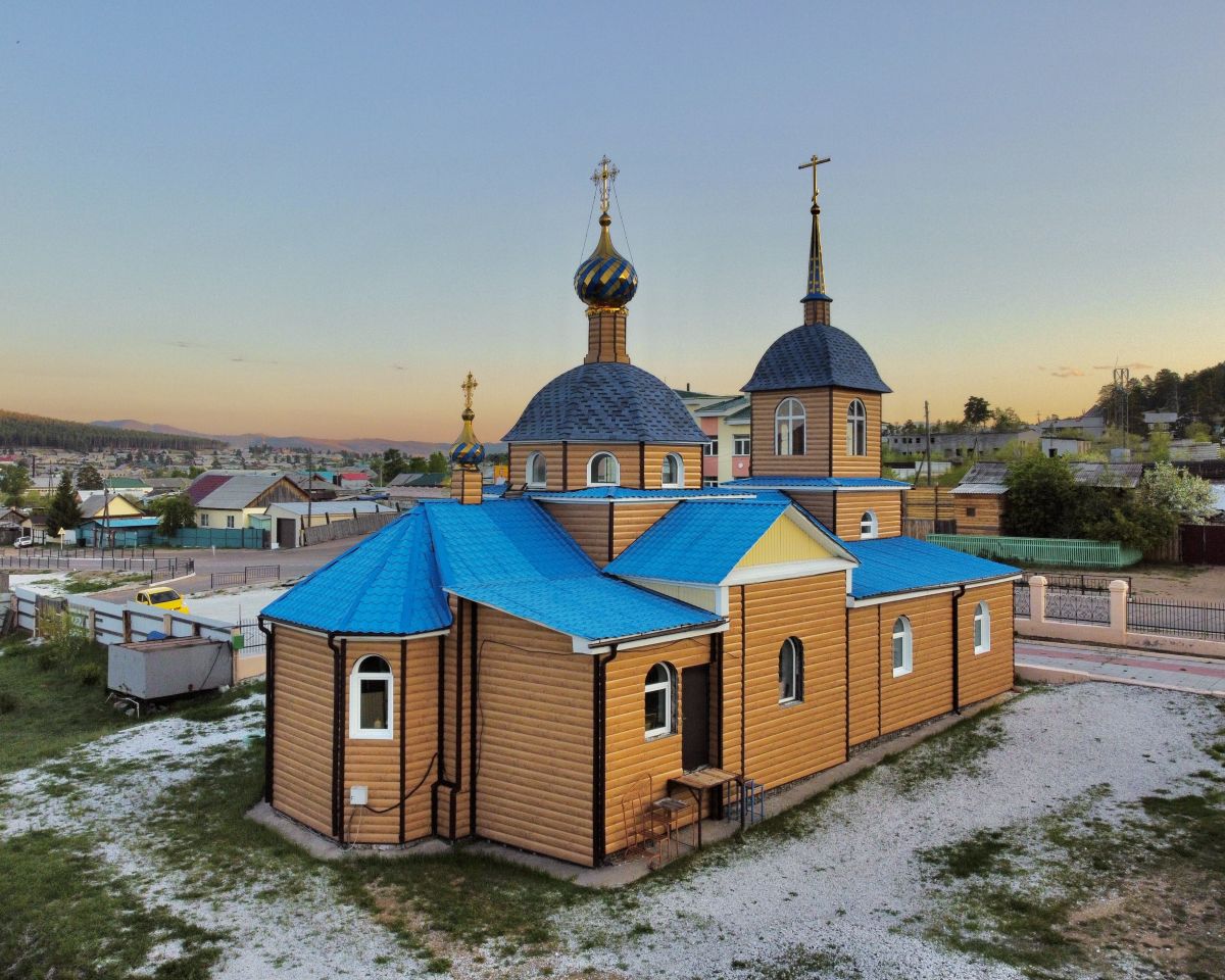 Церковь Благовещения Пресвятой Богородицы, Заиграево (Заиграевский район, Республика Бурятия). фасады, Вид с ЮВ
